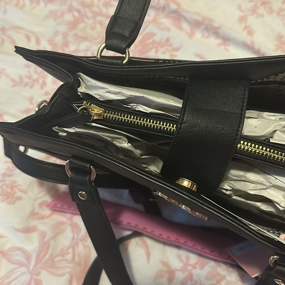 💕 [VALENTINE] NWT Juicy Couture Bling Pink Heart Embroidered Tote Bag - Picture 7 of 9